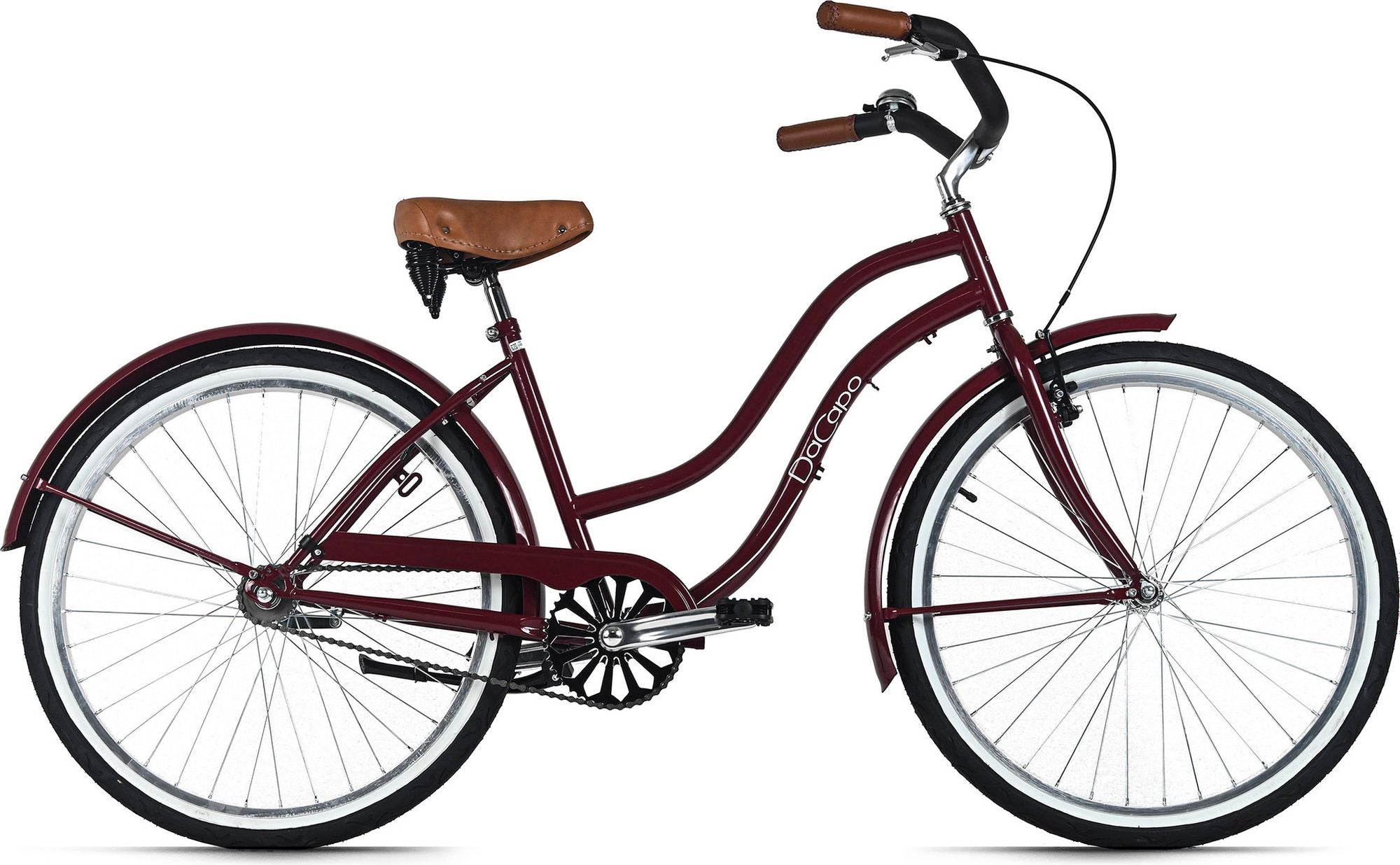 Beachcruiser Femme 26  BEACH rouge bordeau TC 46 cm Monovitesse DaCapo