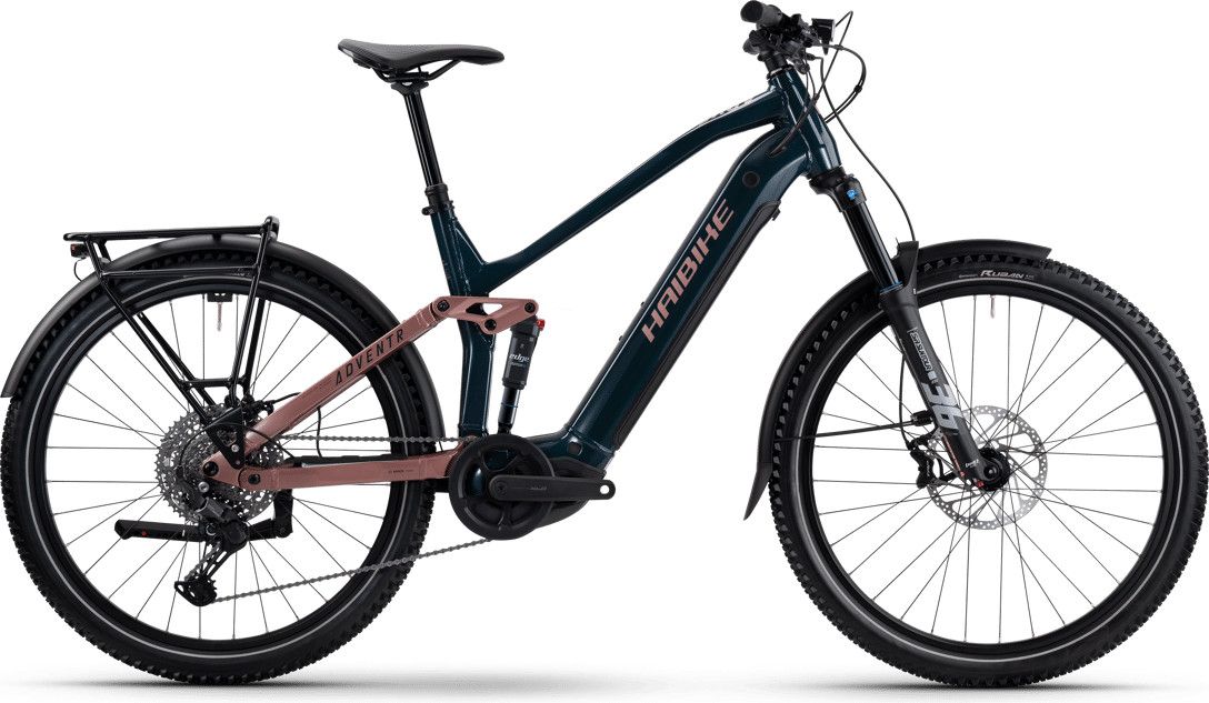 VTT Électrique Tout-Suspendu Haibike Adventr 8.5 Shimano 11V 600Wh Bosch 120 Nm 27.5'' Bleu/Cuivre