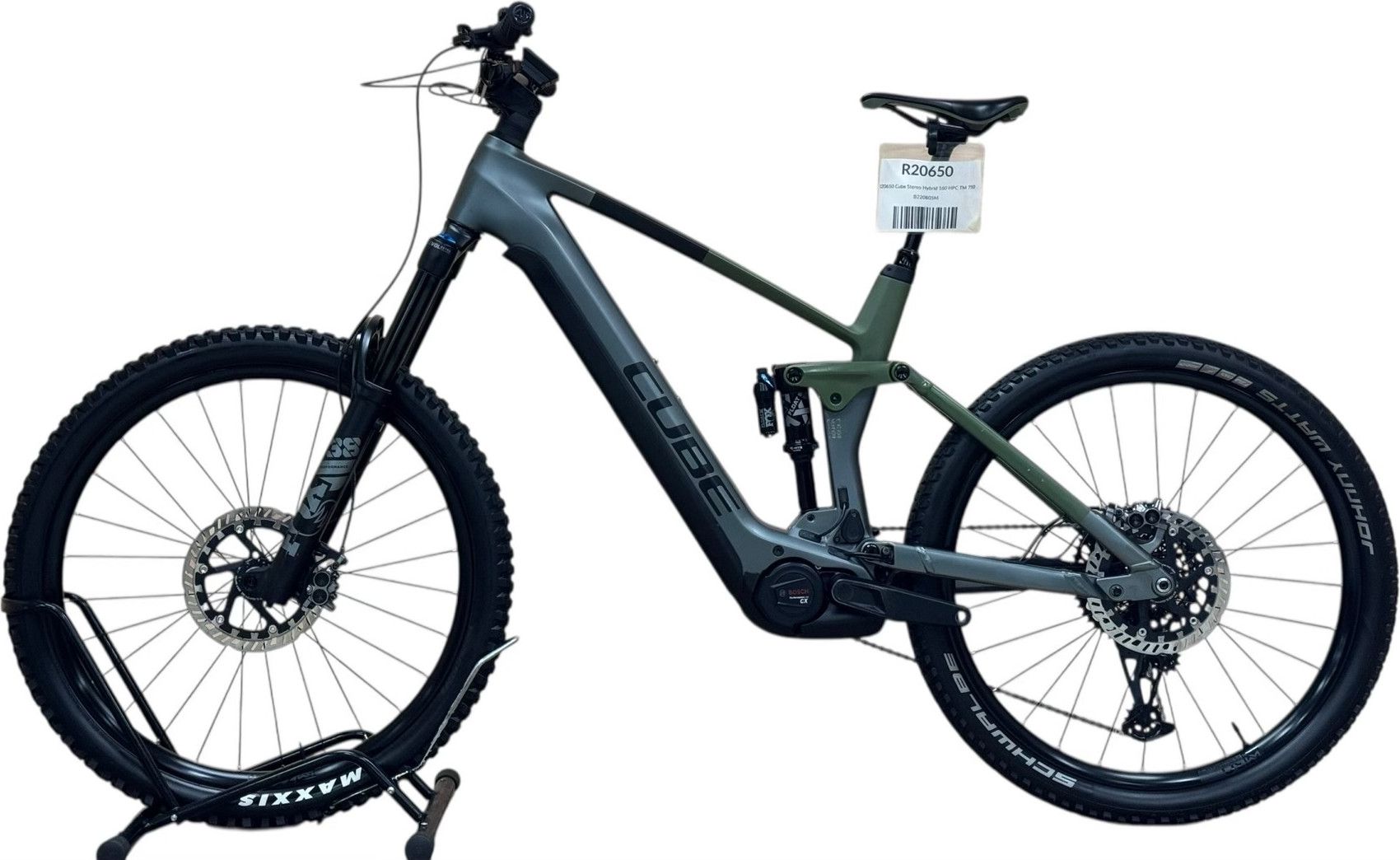 produit reconditionné . Cube Stereo Hybrid 160 HPC TM 750 Sram GX 2024 . VTT électrique . Cube . très bon état