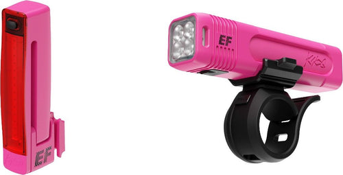 Paire d'Éclairages Knog x EF Blinder 900 Front Light & Plus Rear Bike Light Rose