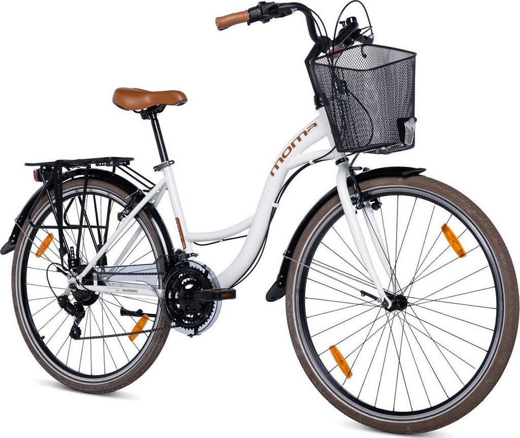 Vélo de Ville URBAN 28 , SHIMANO 21v - Blanc