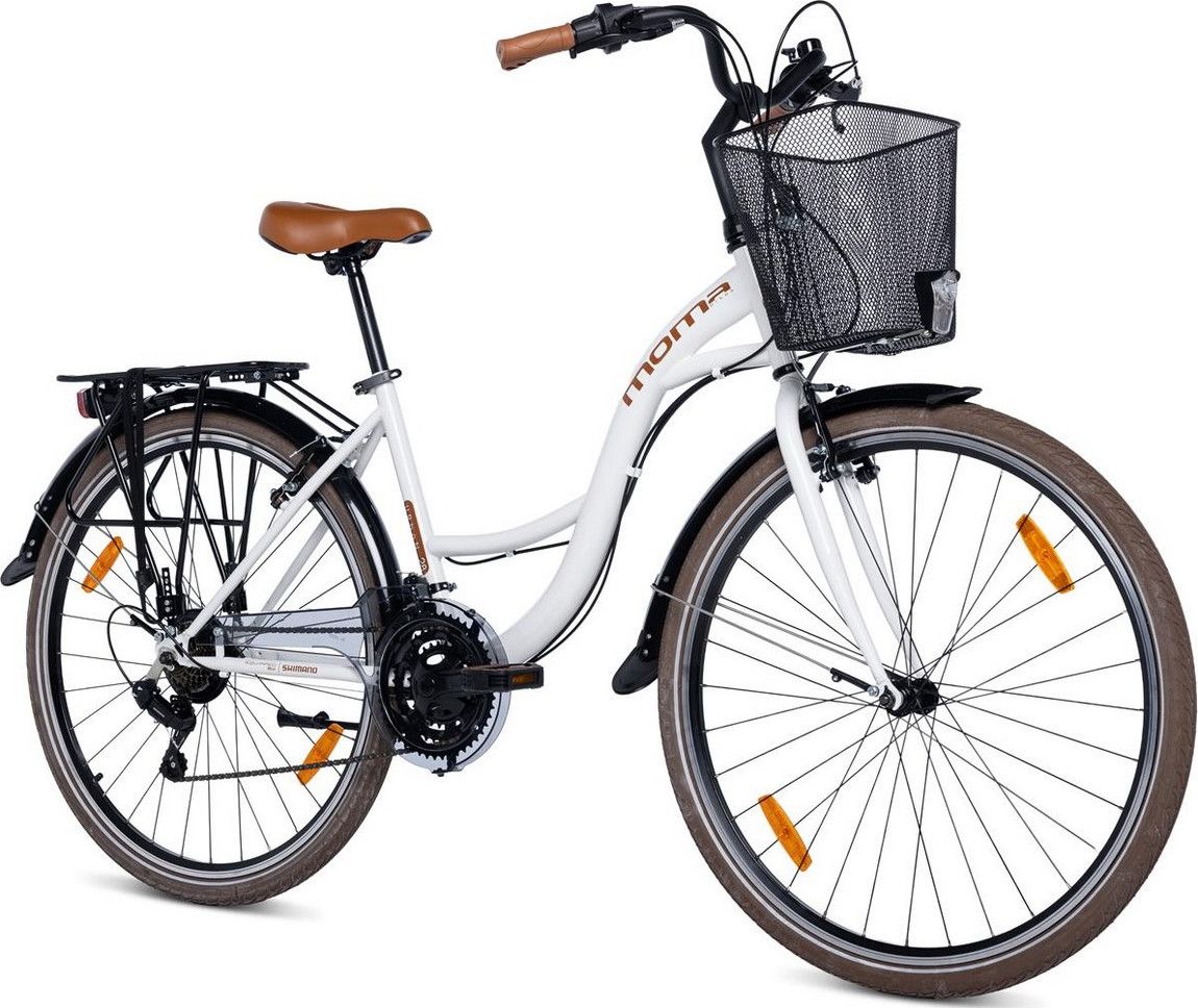 Vélo de Ville URBAN 28 , SHIMANO 21v - Blanc