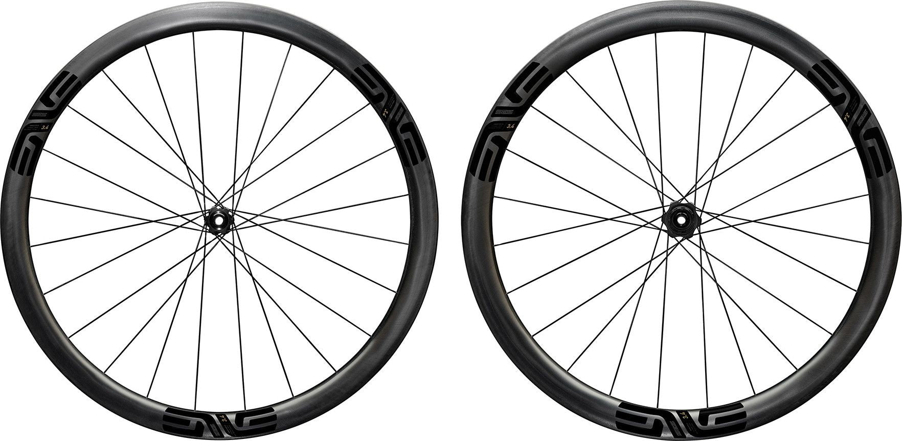 Paire de Roues Enve SES 3.4 700 mm | 12x100 - 12x142 mm | Center Lock | Stickers Noirs