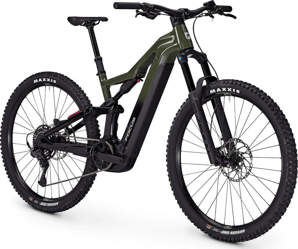 VTT Électrique Tout-Suspendu Focus Thron² 6.7 Shimano 10V 600Wh Bosch 120 Nm 29'' Vert/Noir 2025