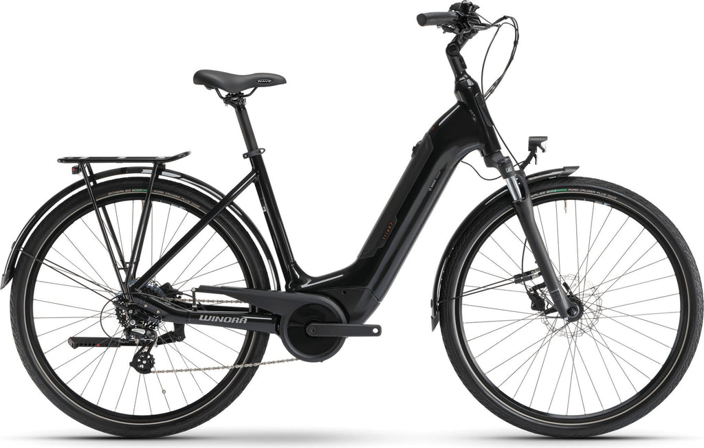 Vélo de Ville Électrique Winora Tria X7 Low Shimano Altus 7V 500 Wh 700 mm Noir
