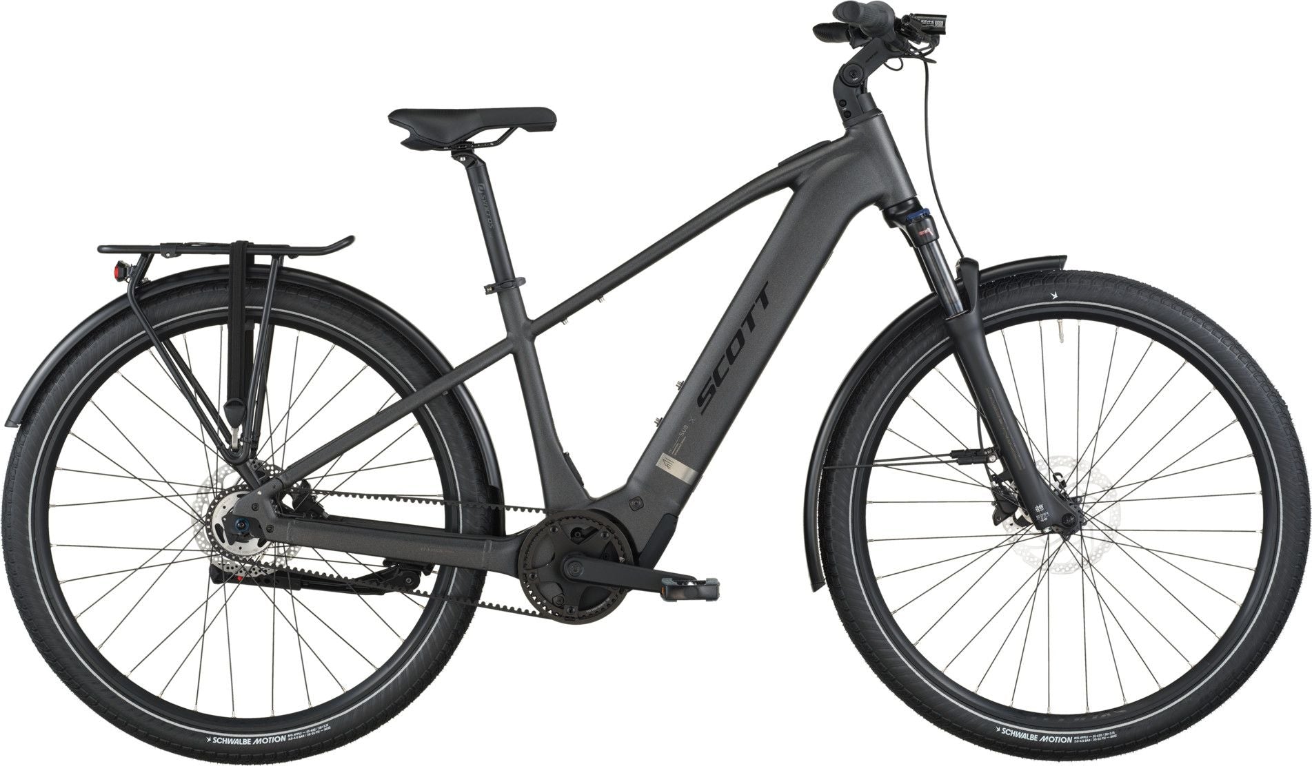 VTC Électrique Scott Sub Tour 30 Shimano Nexus 5V 540Wh 700mm Gris