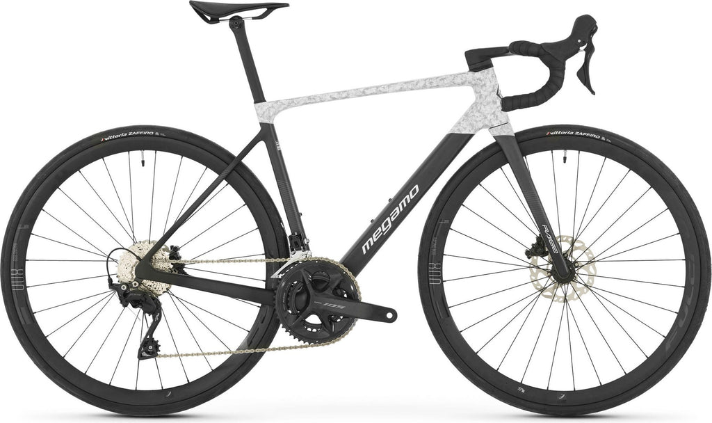 Vélo de Route Megamo Raise 20 Shimano 105 R7100 12V 700 mm Noir/Gris/Blanc 2026