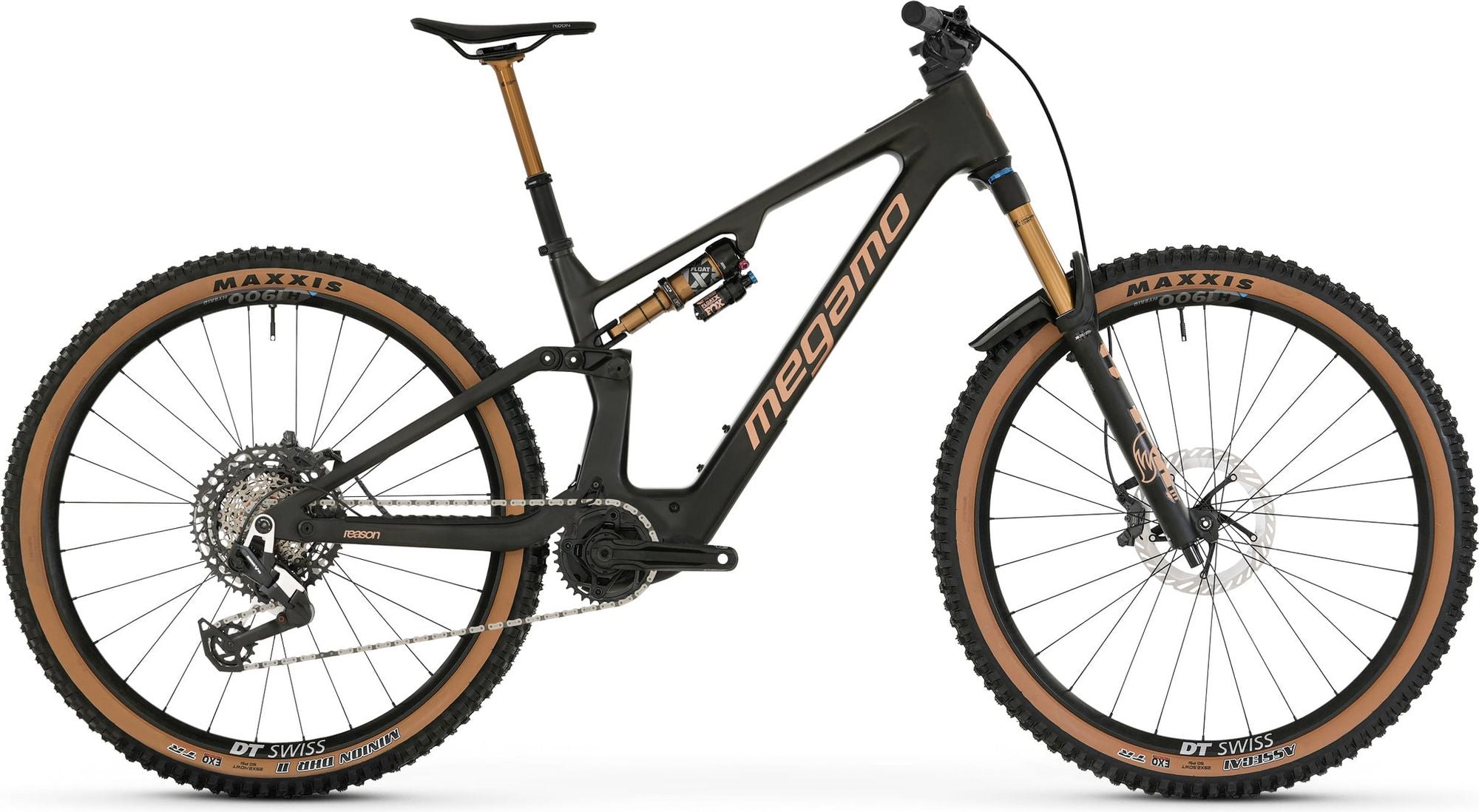 VTT Électrique Tout-Suspendu Megamo Reason CRB 03 Sram 12V 800Wh DJI 120Nm 29'' Noir 2026