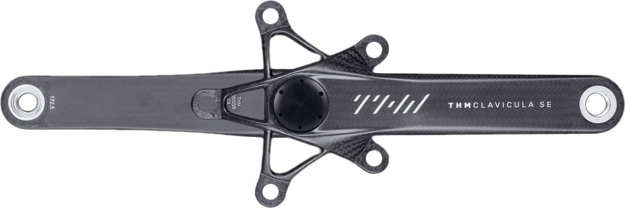 Paire de Manivelles Capteur de Puissance THM Carbones Clavicula SE Compact (110 BCD) Carbone Mat (Sans Plateau)