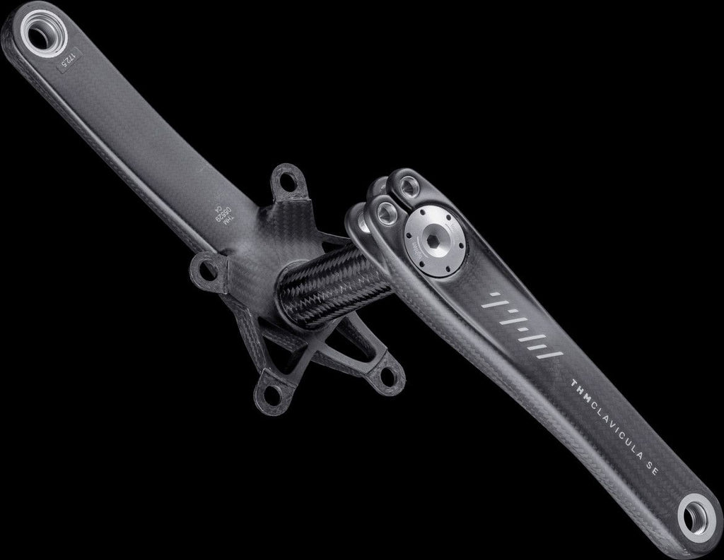 Paire de Manivelles Capteur de Puissance THM Carbones Clavicula SE Compact (110 BCD) Carbone Mat (Sans Plateau)
