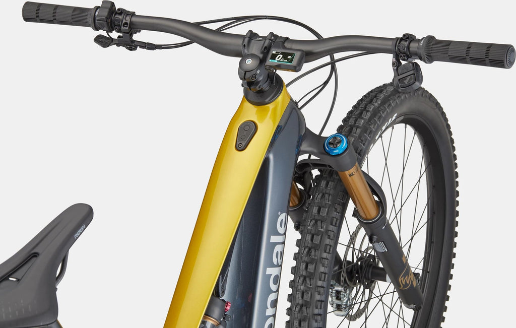 VTT Électrique Tout-Suspendu Cannondale Moterra SL 1 12V 600Wh Shimano 85Nm MX (29/27.5'') Bleu/Jaune