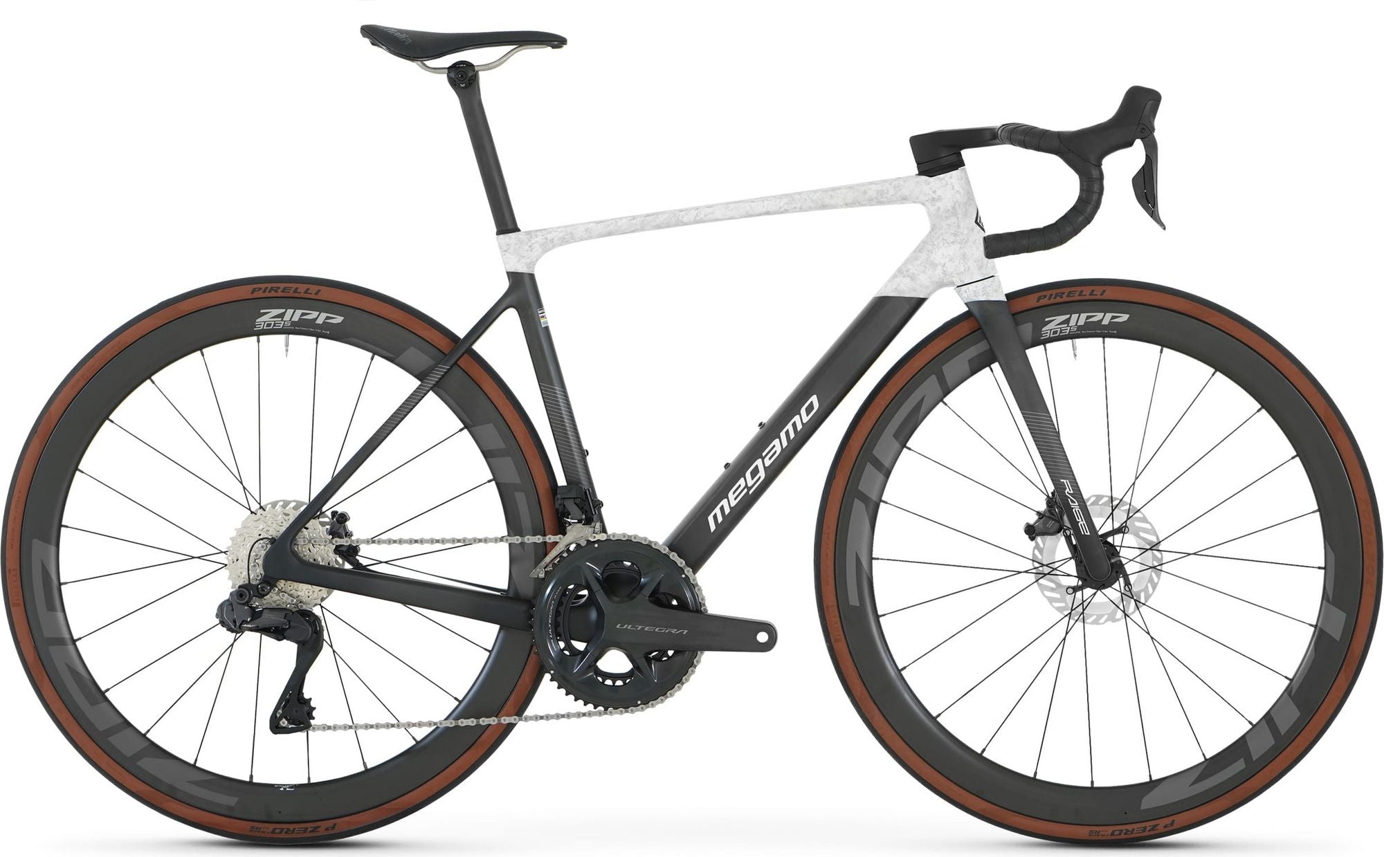 Vélo de Route Megamo Raise 05 CW Shimano Ultegra Di2 12V 700 mm Noir/Gris/Blanc 2026