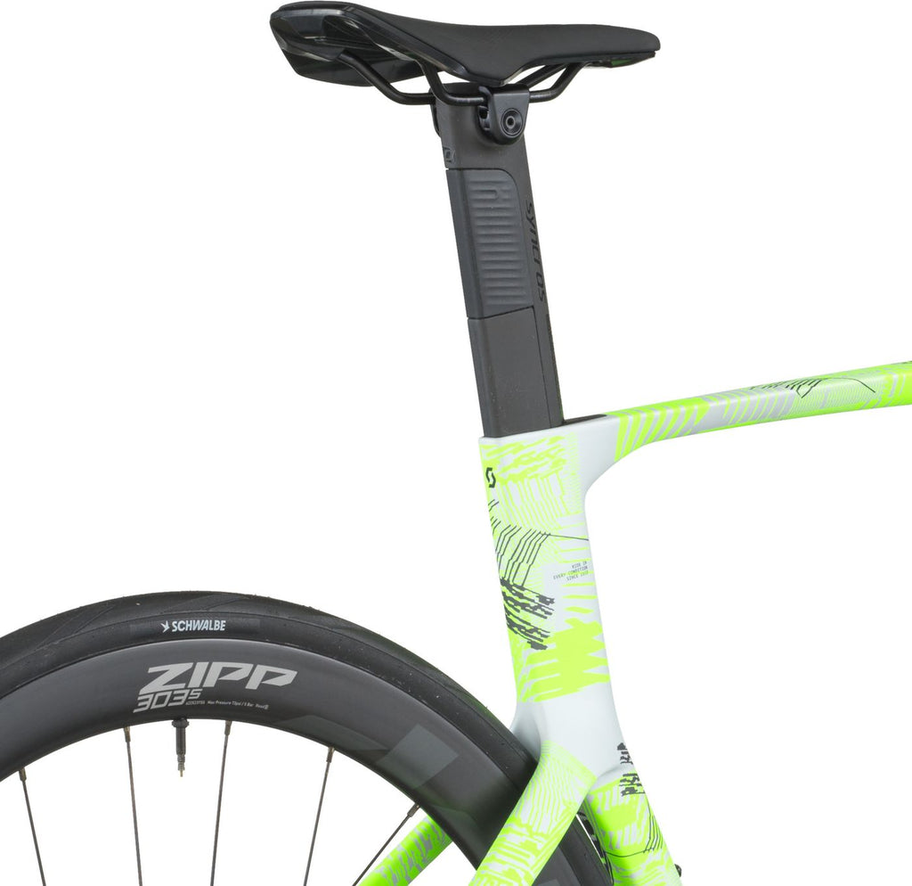 Vélo de Route Scott Foil RC Tri Sram Force AXS 12V 700mm Blanc/Jaune 2025