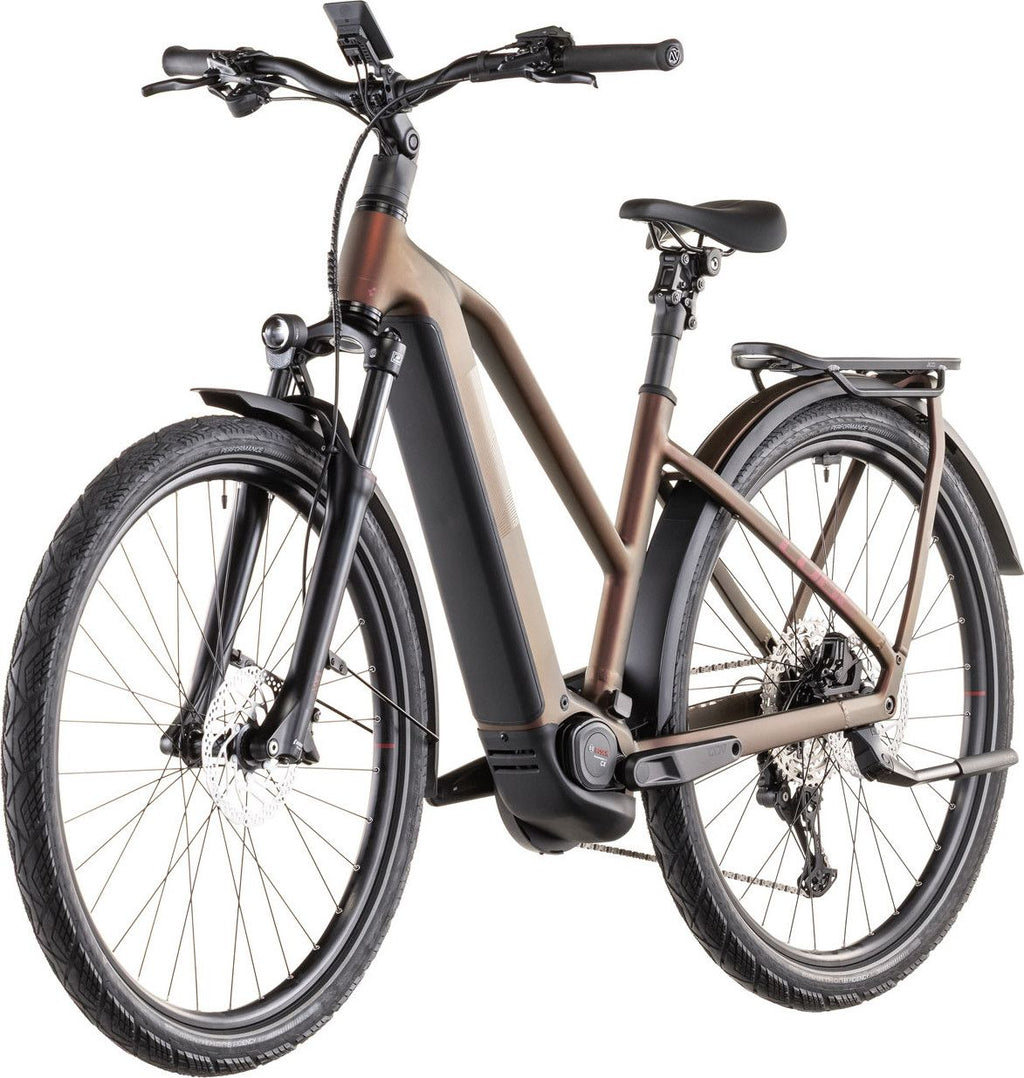 VTC Électrique Cube Kathmandu Hybrid Pro 800 Trapeze Shimano Deore/Deore XT 12V 800 Wh 700 mm Rouge Orange Sun Glow 2026