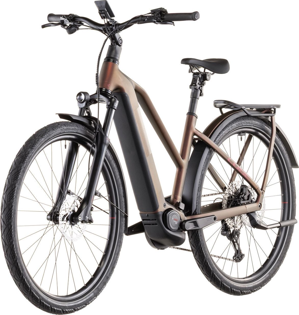 VTC Électrique Cube Kathmandu Hybrid Pro 800 Trapeze Shimano Deore/Deore XT 12V 800 Wh 700 mm Rouge Orange Sun Glow 2026