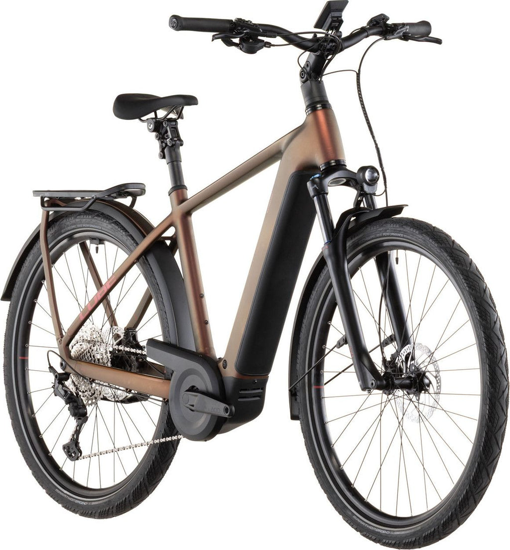 VTC Électrique Cube Kathmandu Hybrid Pro 800 Shimano Deore/Deore XT 12V 800 Wh 700 mm Rouge Orange Sun Glow 2026