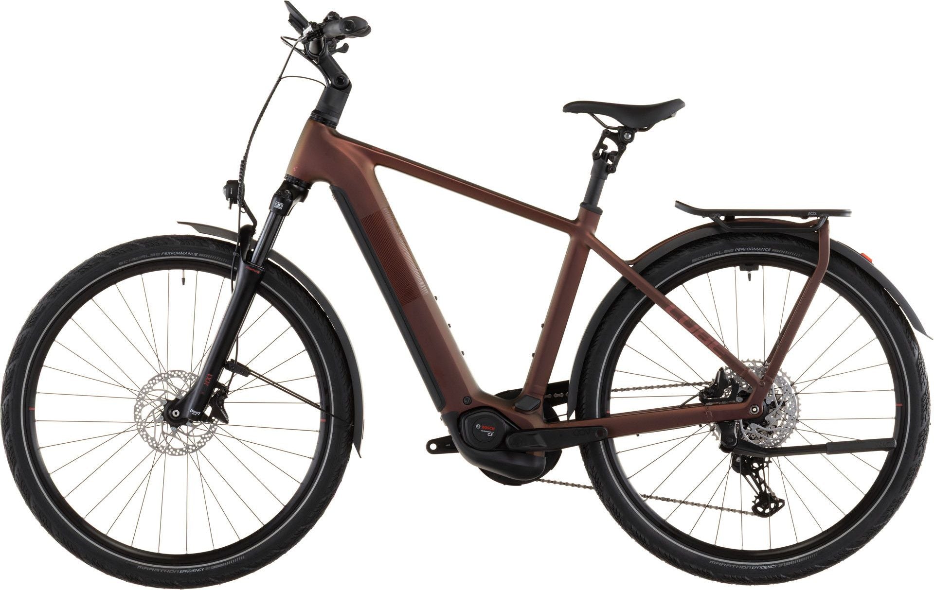 VTC Électrique Cube Kathmandu Hybrid Pro 800 Shimano Deore/Deore XT 12V 800 Wh 700 mm Rouge Orange Sun Glow 2026