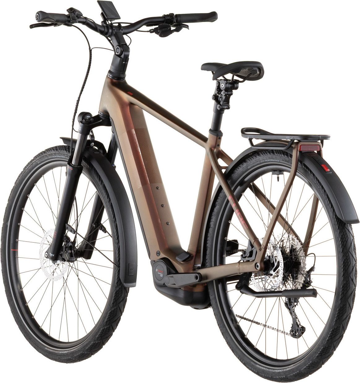 VTC Électrique Cube Kathmandu Hybrid Pro 800 Shimano Deore/Deore XT 12V 800 Wh 700 mm Rouge Orange Sun Glow 2026