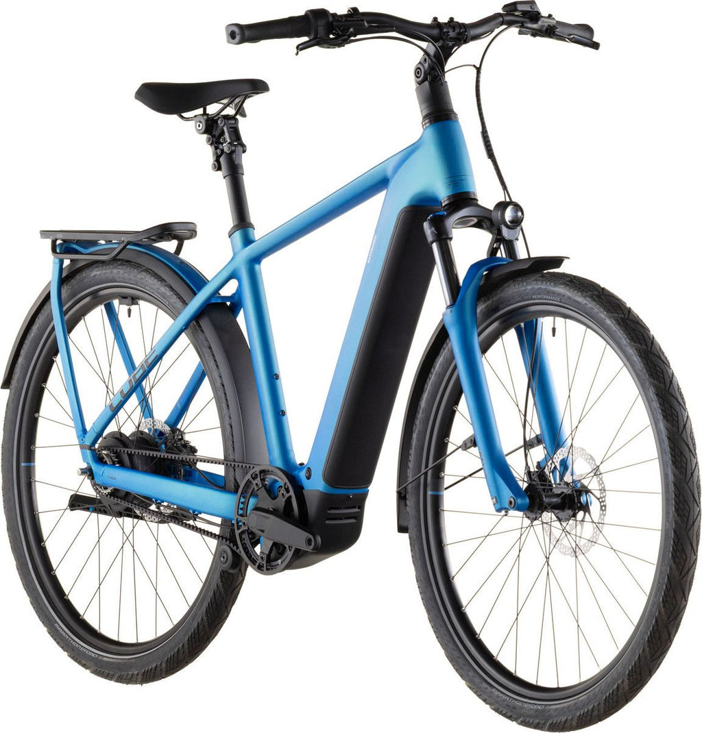 VTC Électrique Cube Kathmandu Hybrid Comfort Pro 800 Enviolo Trekking Courroie 800 Wh 700 mm Bleu Azure 2026