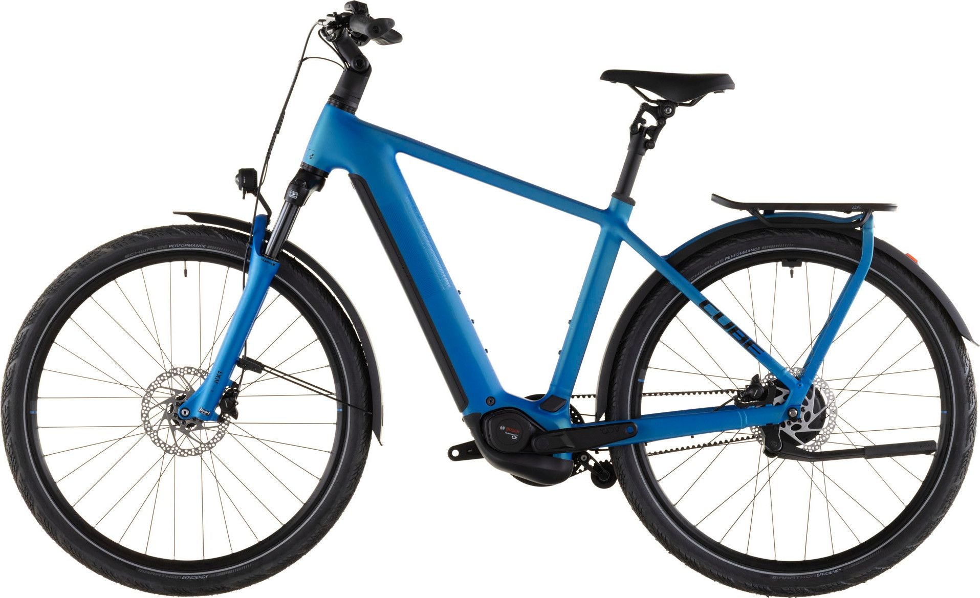 VTC Électrique Cube Kathmandu Hybrid Comfort Pro 800 Enviolo Trekking Courroie 800 Wh 700 mm Bleu Azure 2026