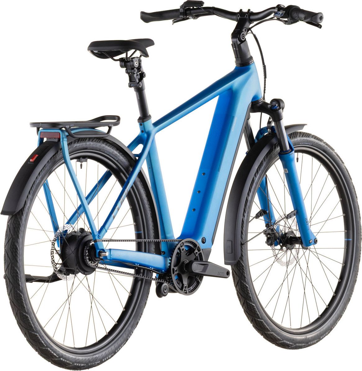 VTC Électrique Cube Kathmandu Hybrid Comfort Pro 800 Enviolo Trekking Courroie 800 Wh 700 mm Bleu Azure 2026