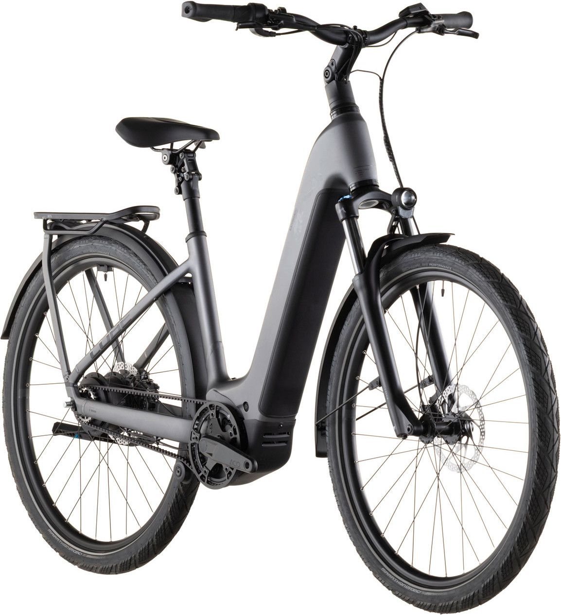 VTC Électrique Cube Kathmandu Hybrid Comfort Pro 800 Easy Entry Enviolo Trekking Courroie 800 Wh 700 mm Gris Slab 2026