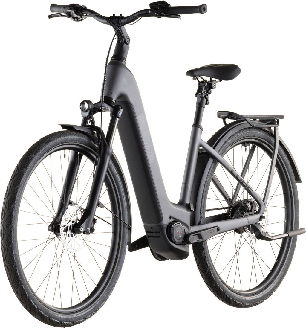 VTC Électrique Cube Kathmandu Hybrid Comfort Pro 800 Easy Entry Enviolo Trekking Courroie 800 Wh 700 mm Gris Slab 2026