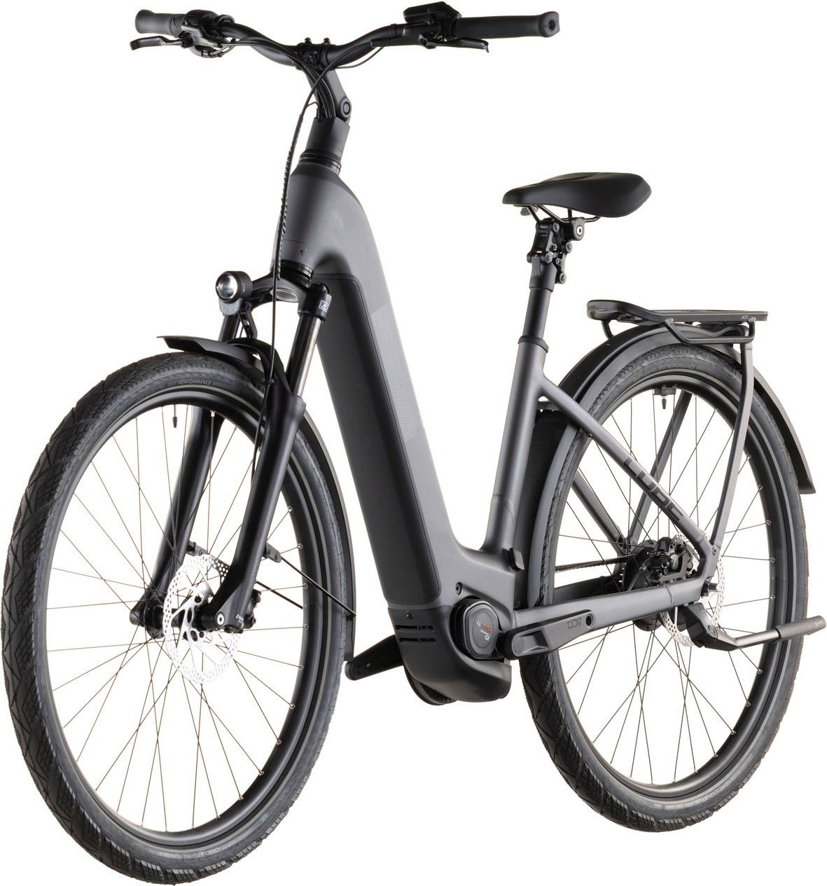 VTC Électrique Cube Kathmandu Hybrid Comfort Pro 800 Easy Entry Enviolo Trekking Courroie 800 Wh 700 mm Gris Slab 2026