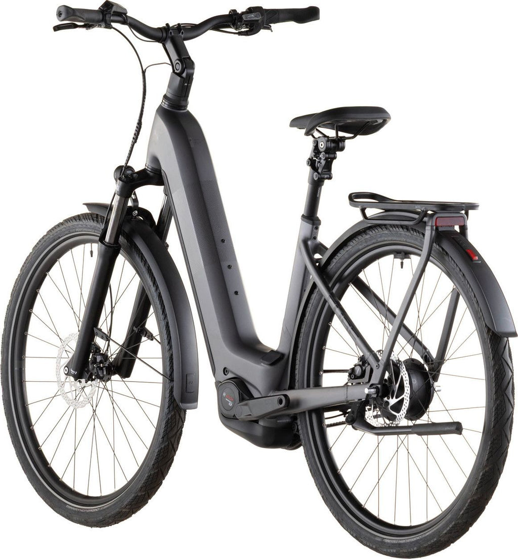 VTC Électrique Cube Kathmandu Hybrid Comfort Pro 800 Easy Entry Enviolo Trekking Courroie 800 Wh 700 mm Gris Slab 2026