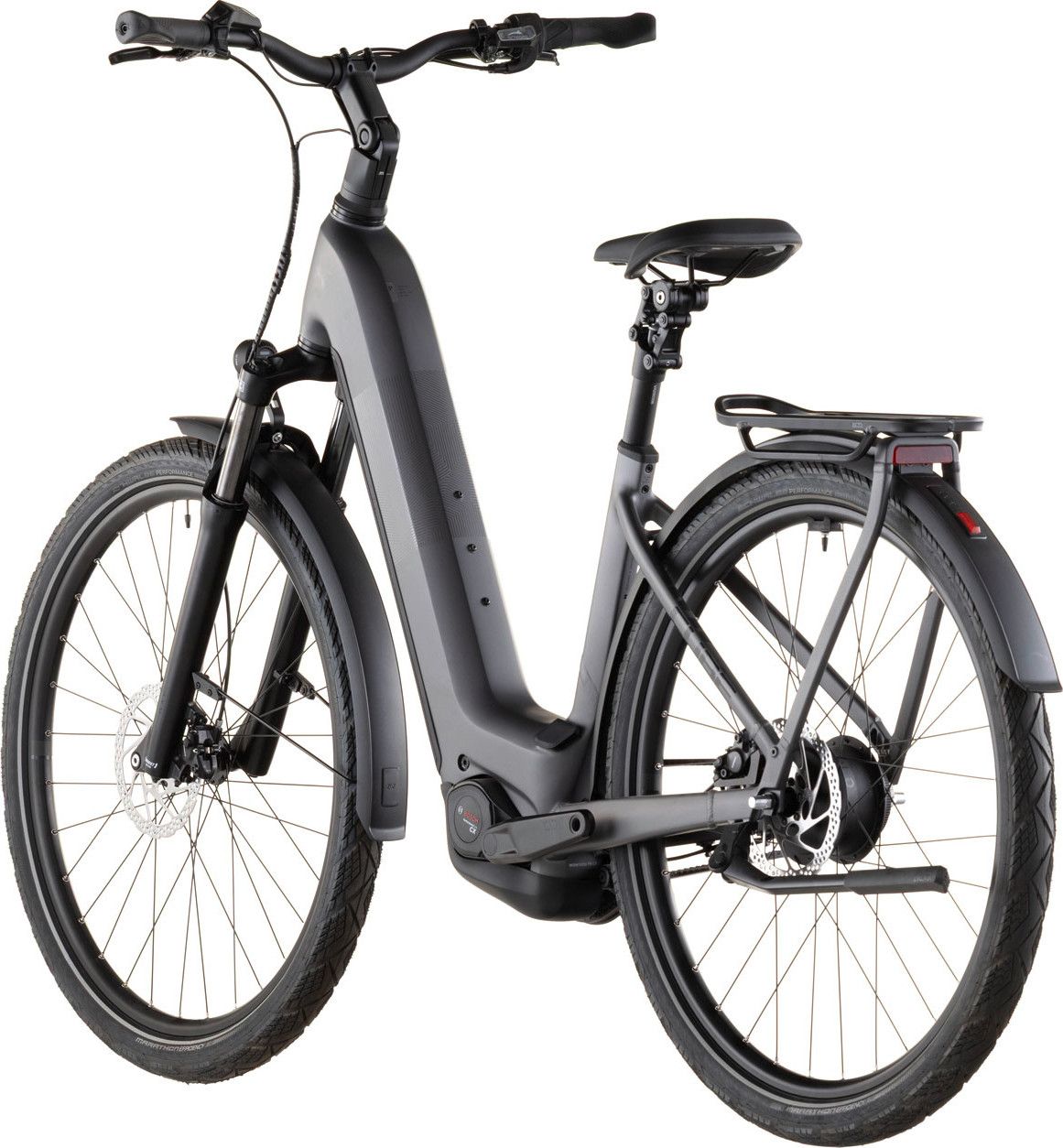 VTC Électrique Cube Kathmandu Hybrid Comfort Pro 800 Easy Entry Enviolo Trekking Courroie 800 Wh 700 mm Gris Slab 2026