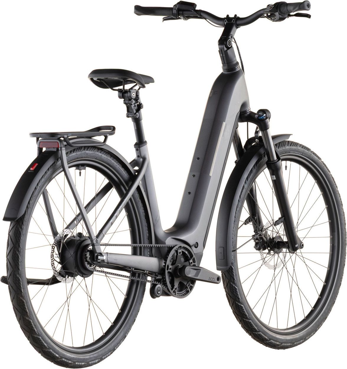 VTC Électrique Cube Kathmandu Hybrid Comfort Pro 800 Easy Entry Enviolo Trekking Courroie 800 Wh 700 mm Gris Slab 2026