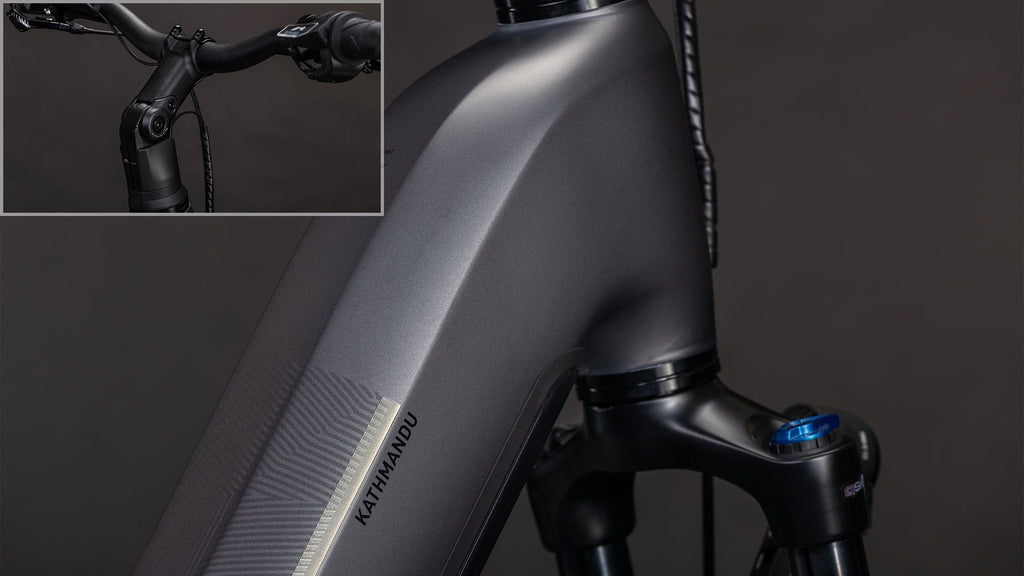 VTC Électrique Cube Kathmandu Hybrid Comfort Pro 800 Easy Entry Enviolo Trekking Courroie 800 Wh 700 mm Gris Slab 2026