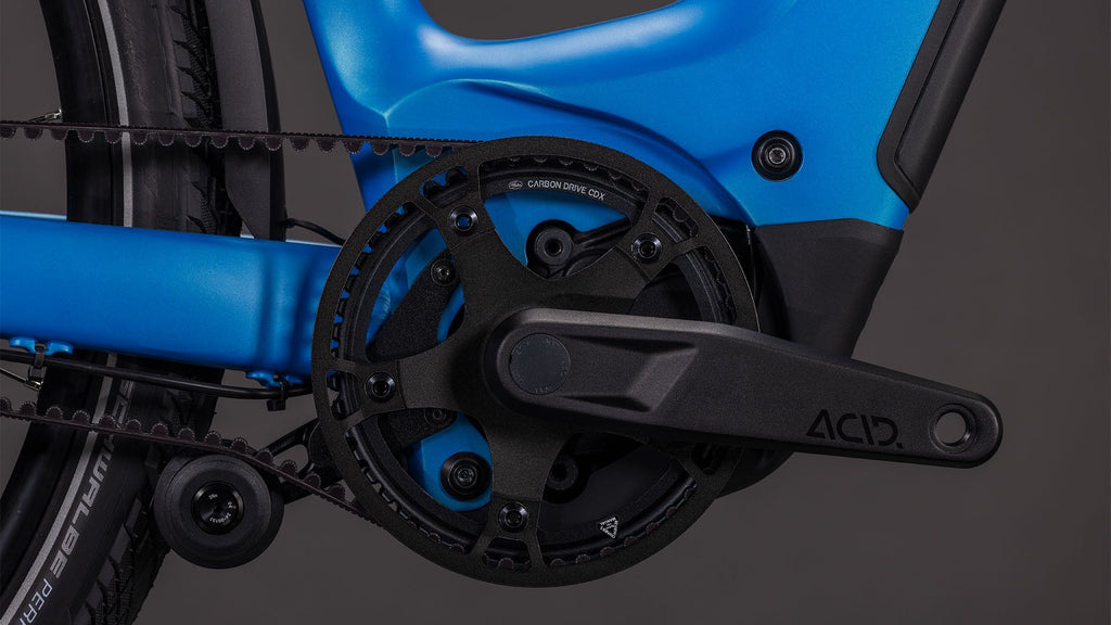 VTC Électrique Cube Kathmandu Hybrid Comfort Pro 800 Easy Entry Enviolo Trekking Courroie 800 Wh 700 mm Bleu Azure 2026