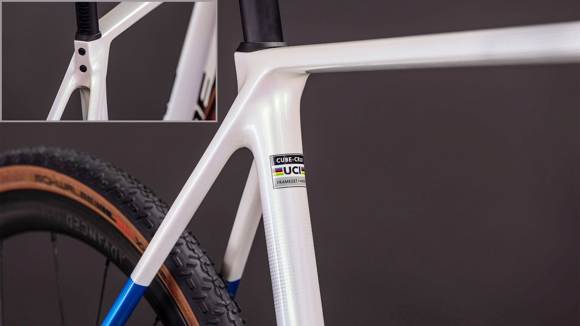 Vélo de Cyclocross Cube Cross Race C:62 SLX Shimano Ultegra Di2/GRX Di2 12V 700 mm Blanc Nacré Teamline 2026