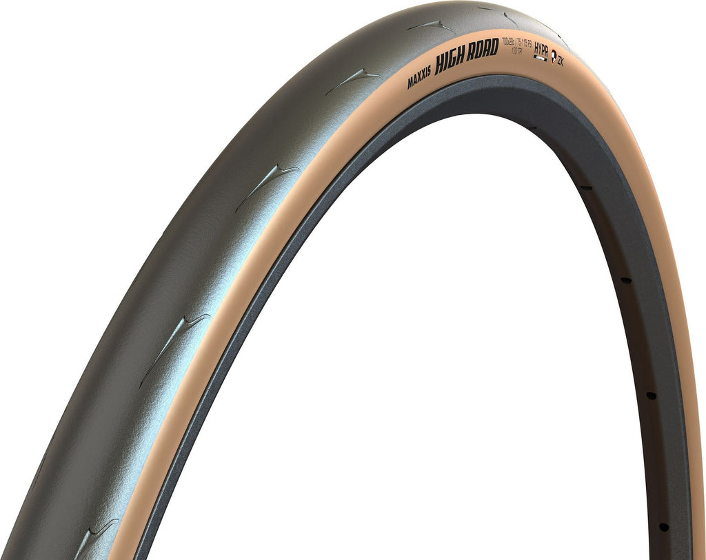 Pneu Maxxis High Road 700 mm TubeType Souple HYPR ZK ONE70 Flancs Beige