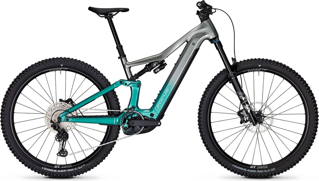 VTT Électrique Tout-Suspendu Focus JAM² 6.9 Shimano 12V 600Wh Bosch 120 Nm 29'' Gris/Vert 2025