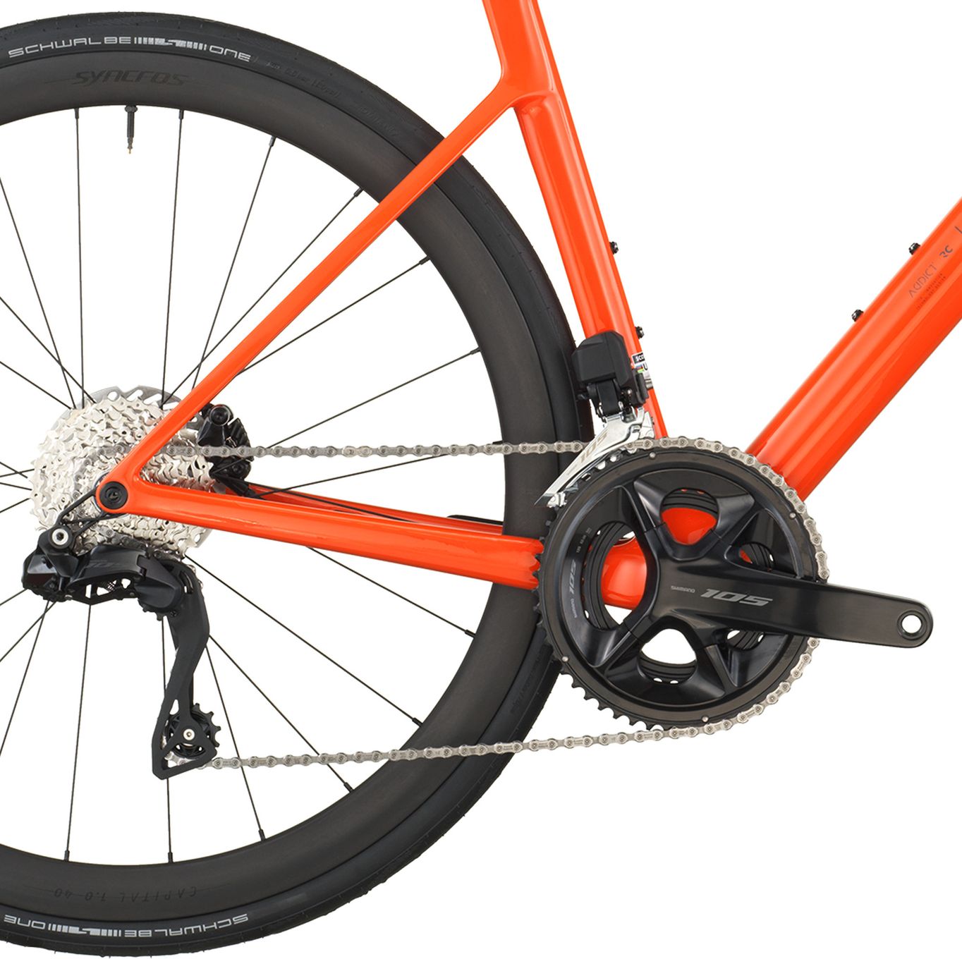 Vélo de Route Scott Addict RC 30 Shimano 105 Di2 12V 700 mm Orange 2026