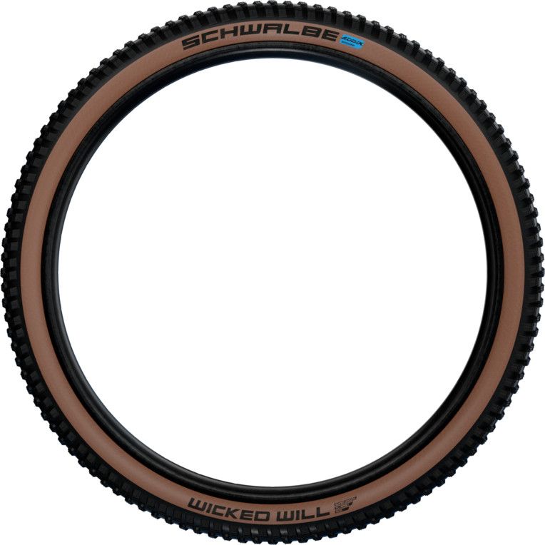 Pneu Schwalbe Wicked Will 29" Tubeless Easy Souple Super Ground Addix SpeedGrip E-Bike E-50 Flancs Bronze
