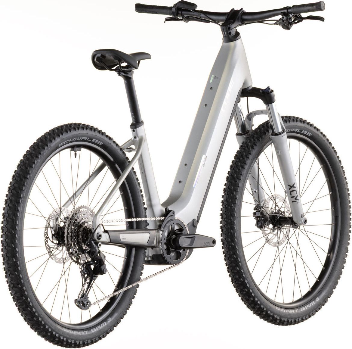 VTT Électrique Cube Reaction Hybrid One 800 Easy Entry Shimano 10V 800 Wh Bosch 120 Nm 27.5'' Gris Sleek 2026