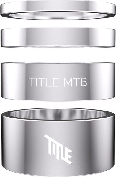 Kit d'entretoises de Jeu de Direction en Aluminium Title 1 1/8″ Chrome