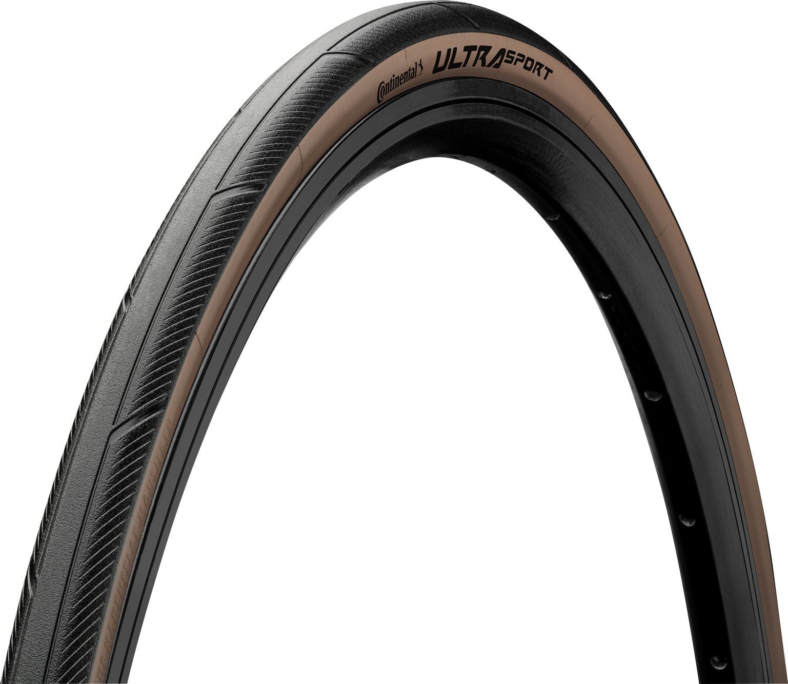 Pneu Route Continental Ultra Sport III 700 mm Tubetype Souple PureGrip Compound E-Bike e25 Flancs Marrons