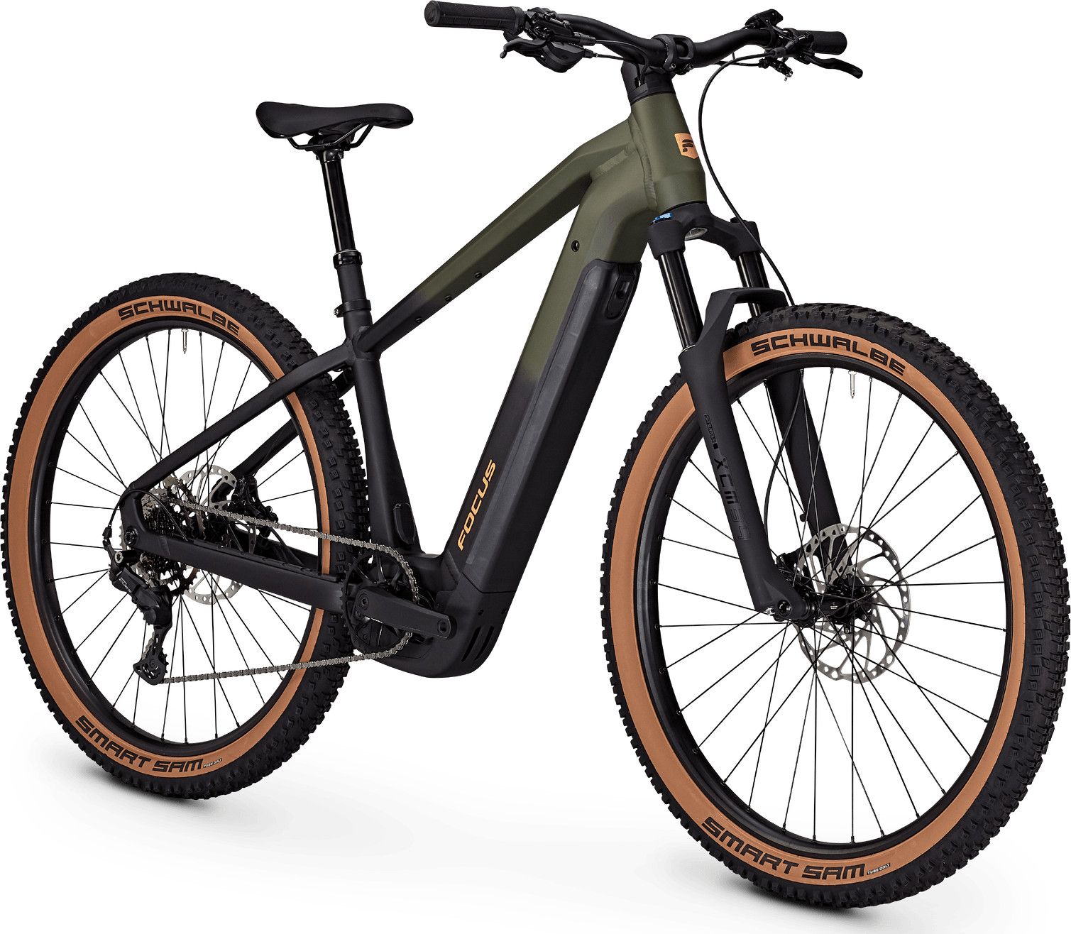 VTT Électrique Semi-Rigide Focus Jarifa² 6.7 X Shimano 9V 800Wh Bosch 120 Nm 29'' Kaki/Noir 2026