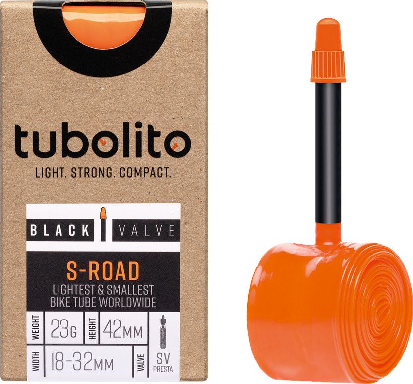 Chambre à Air Allégée Tubolito S-Tubo Road 700 mm Presta 42 mm (Valve Noire)