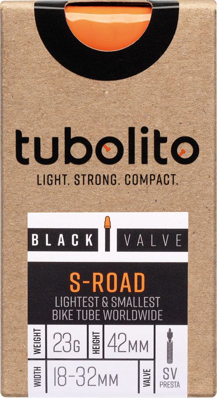 Chambre à Air Allégée Tubolito S-Tubo Road 700 mm Presta 42 mm (Valve Noire)
