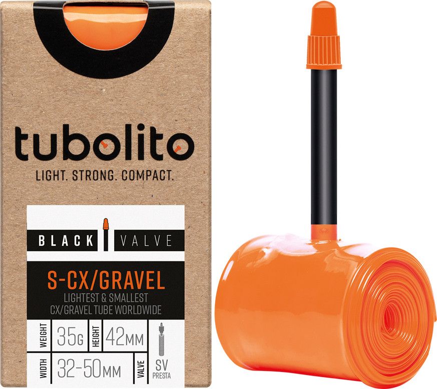 Chambre à Air Allégée Tubolito S-Tubo CX/Gravel-All 650b/700 mm Presta 42 mm (Valve Noire)
