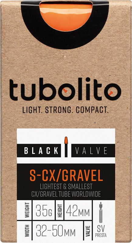 Chambre à Air Allégée Tubolito S-Tubo CX/Gravel-All 650b/700 mm Presta 42 mm (Valve Noire)