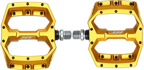 Paire de Pédales Plates HT Components Spider AF03 Or