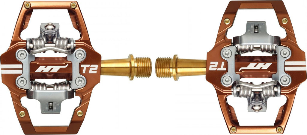 Paire de Pédales HT Components T2T Bronze
