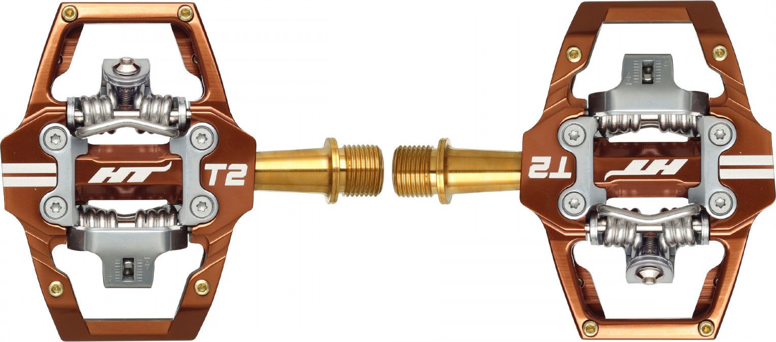 Paire de Pédales HT Components T2T Bronze
