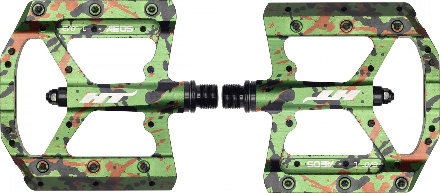 Pédales Plates HT Components AE05 Camo Gris